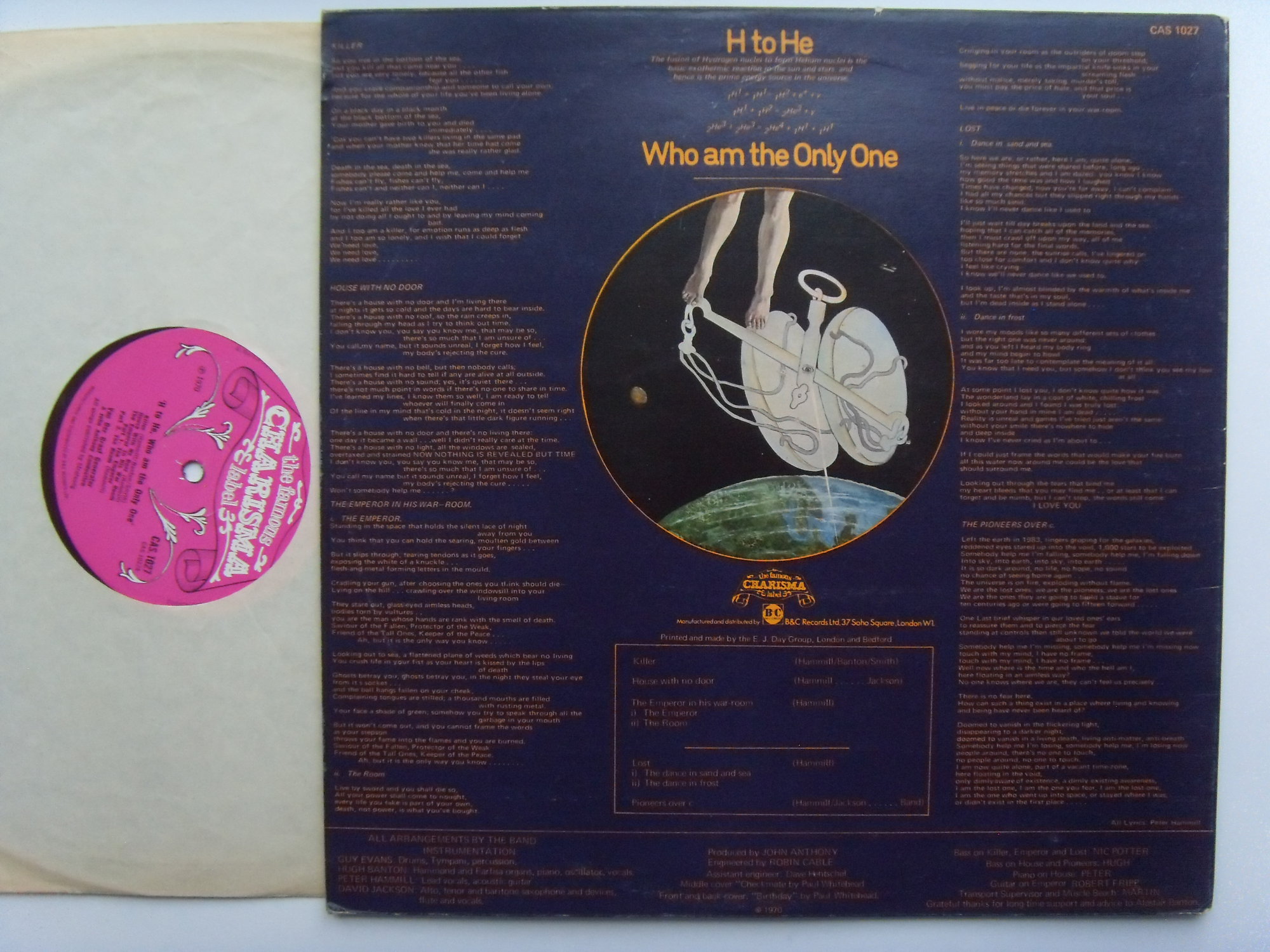 VAN DER GRAAF GENERATOR H to HE Who Am the Only One 2