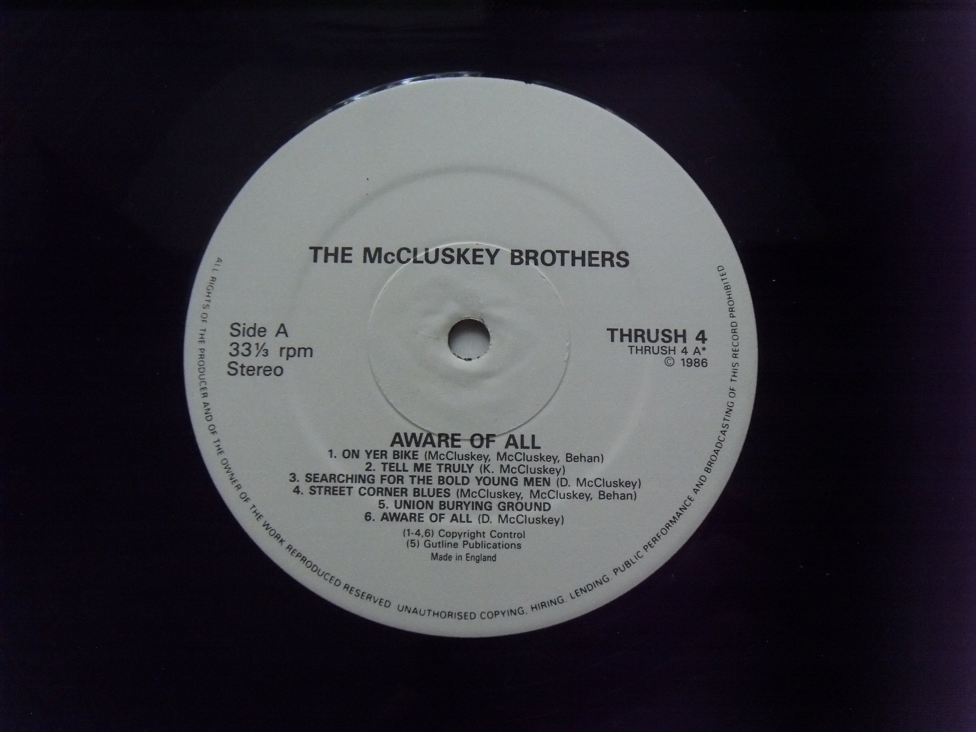 THE MCCLUSKEY BROTHERS Aware of All 3