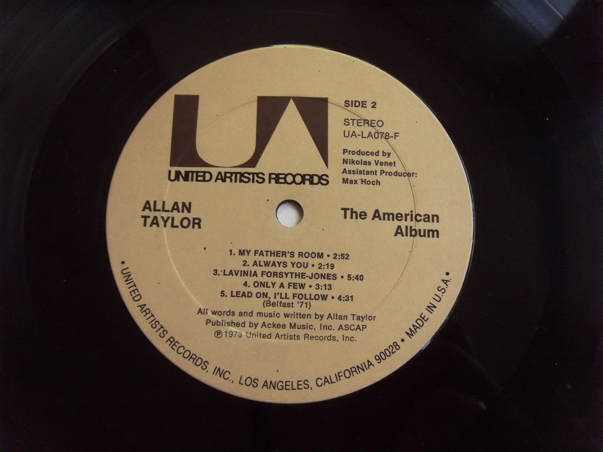 Allan TAYLOR The American Album 3