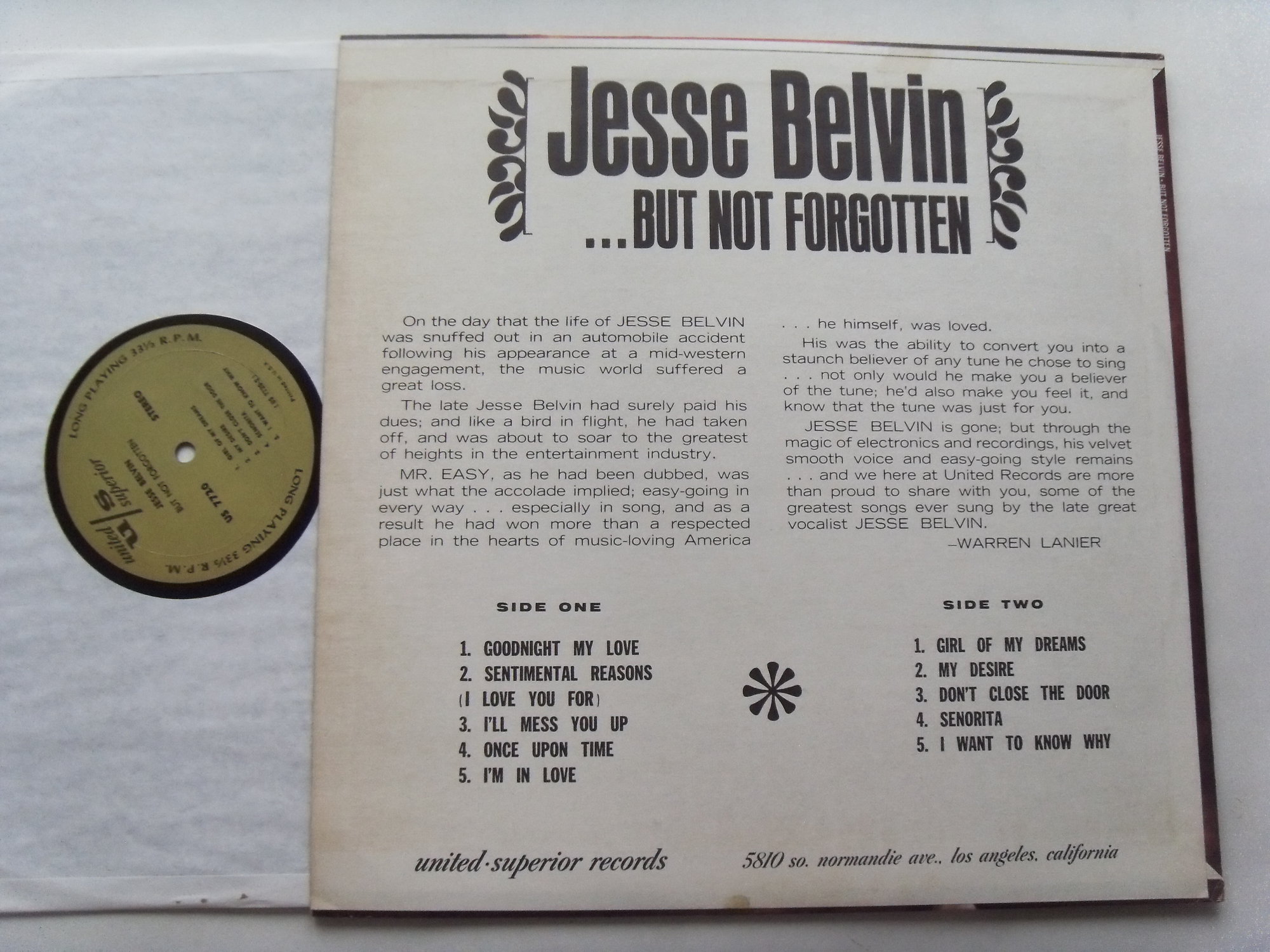 Jesse BELVIN ...But not forgotten 3
