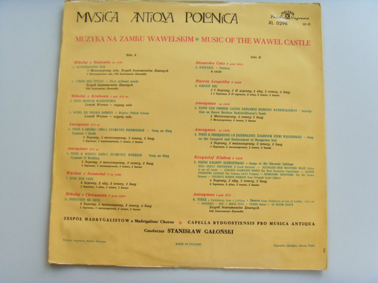 MADRIGALISTS CHORUS, CAPELLA BYDGOSTIENSIS Music of the Wawel castle 2 MADRIGALISTS CHORUS, CAPELLA BYDGOSTIENSIS Music of the Wawel castle 2
