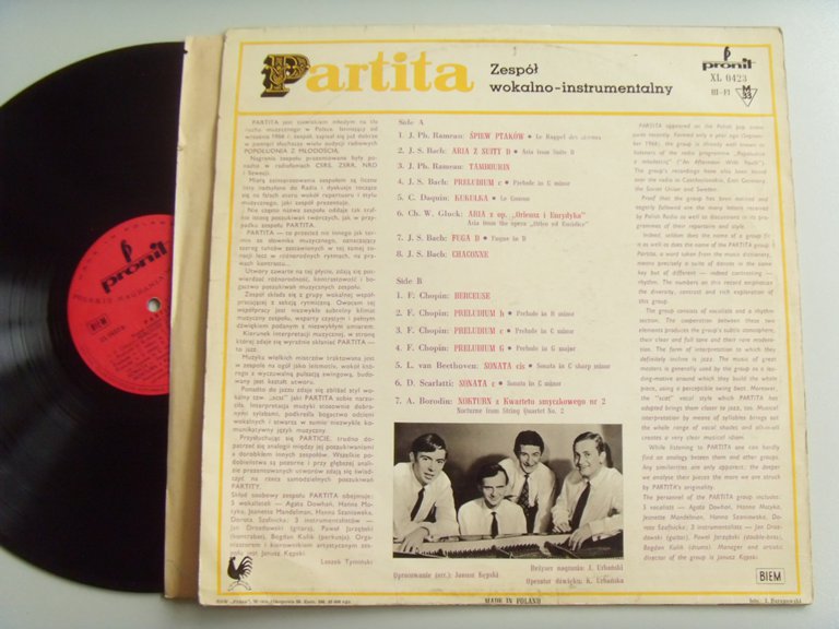 PARTITA Partita Zespol wokalno-instrumentalny 2 PARTITA Partita Zespol wokalno-instrumentalny 2